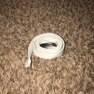 White double loop belt